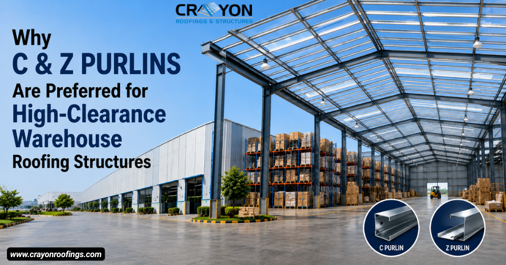 C & Z Purlins for High-Clearance Warehouse Roofing Structures